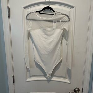 White Long Sleeve Bodysuit